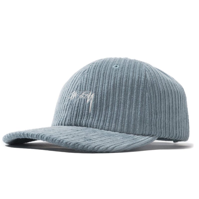 stussy cord low pro cap hellblau 511398