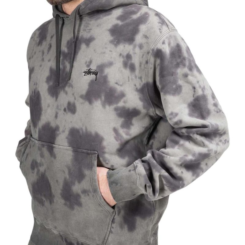 stussy crystal wash hoodie schwarz 371365