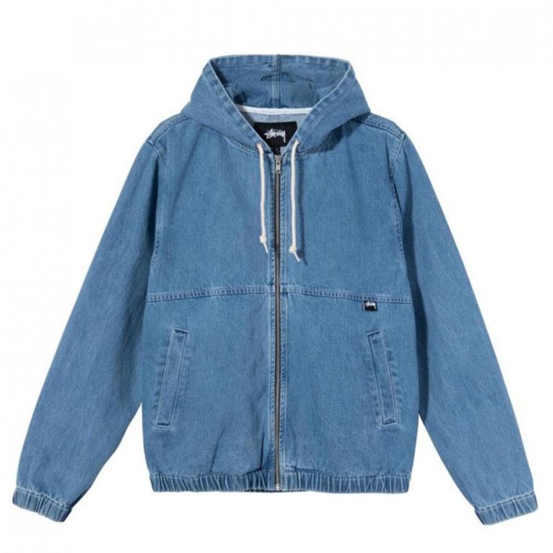 stussy denim work jacket blau 375501