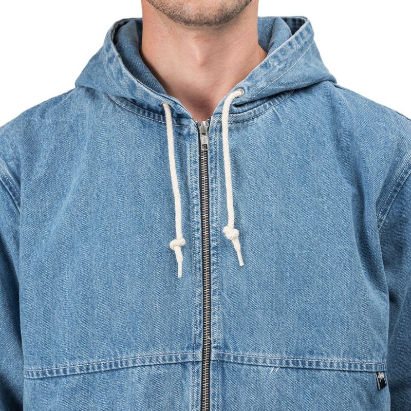 stussy denim work jacket blau 759513