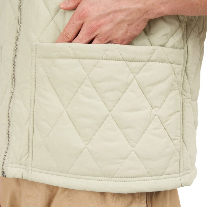 stussy diamond quilted vest salbei 214770