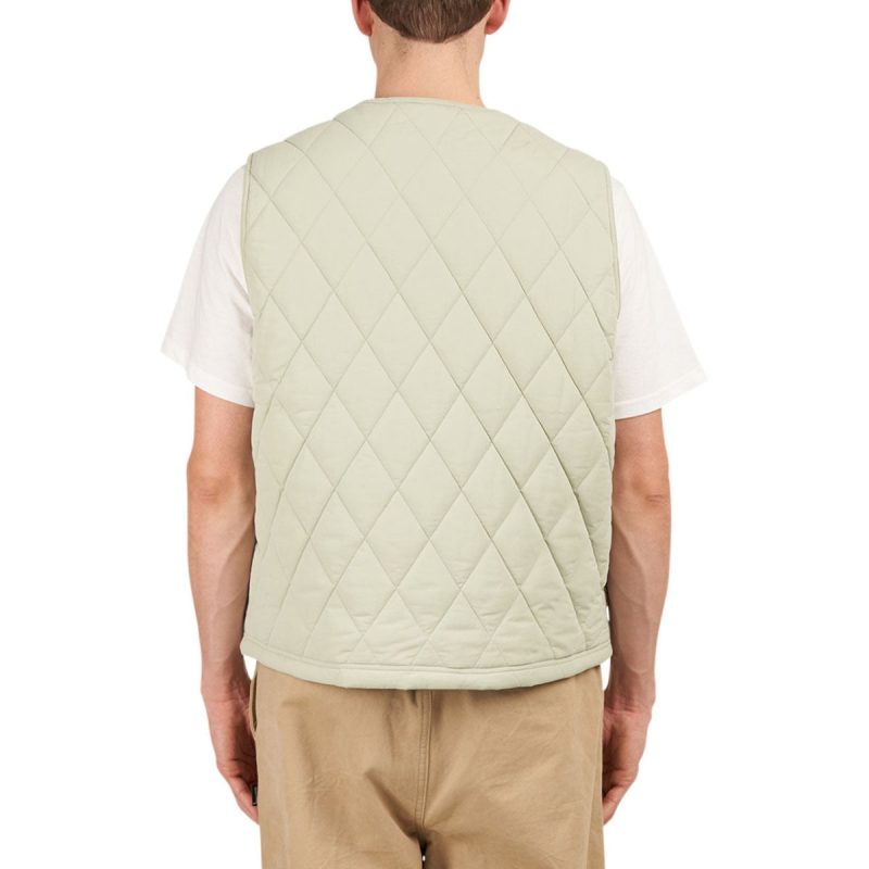 stussy diamond quilted vest salbei 220216