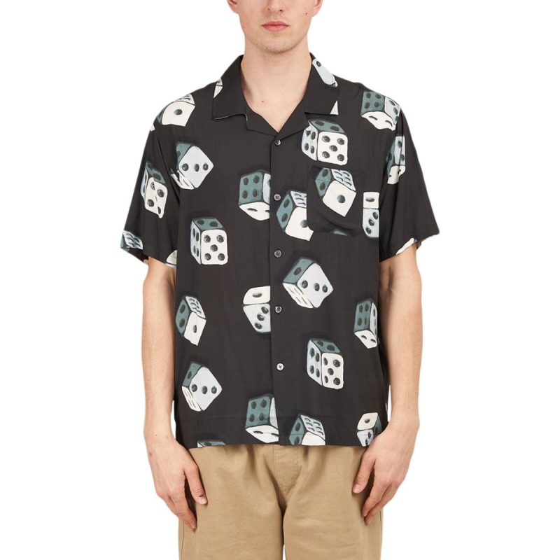 stussy dice pattern shirt schwarz 460280