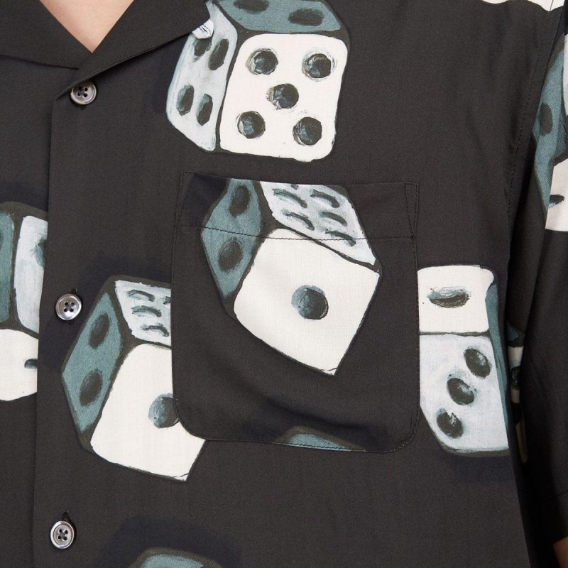 stussy dice pattern shirt schwarz 535253