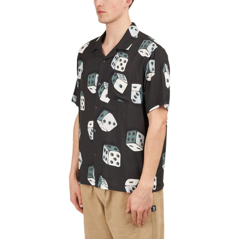 stussy dice pattern shirt schwarz 839865