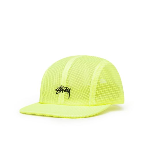 stussy grid mesh warm up cap neongelb 473332