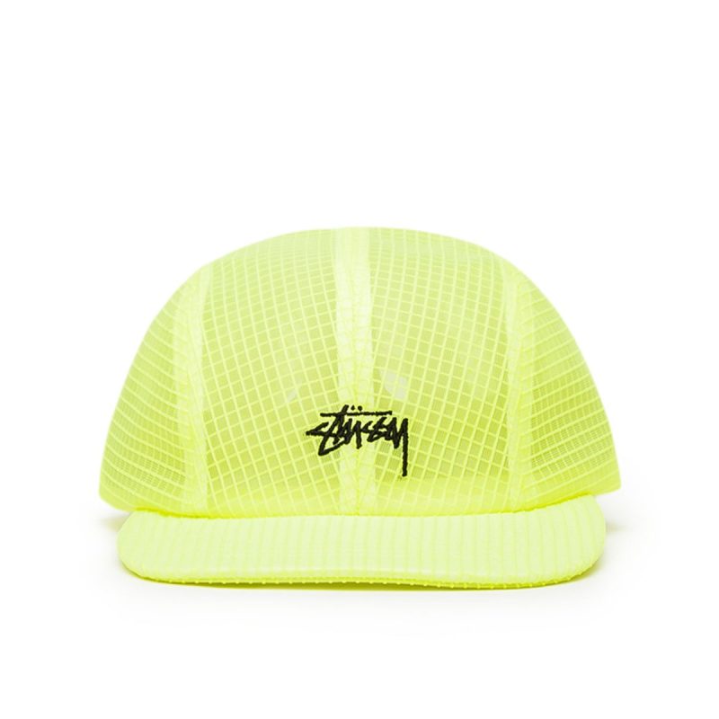 stussy grid mesh warm up cap neongelb 714372