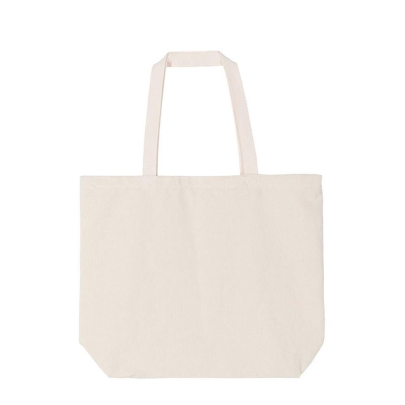 stussy italic link tote bag beige 520554