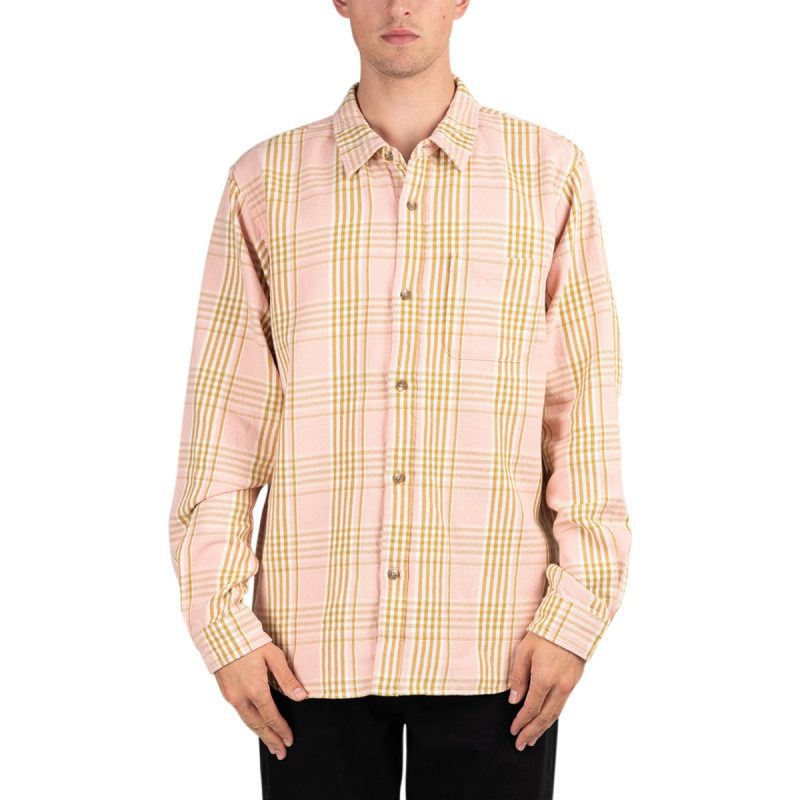 stussy laguna plaid shirt pink 734364