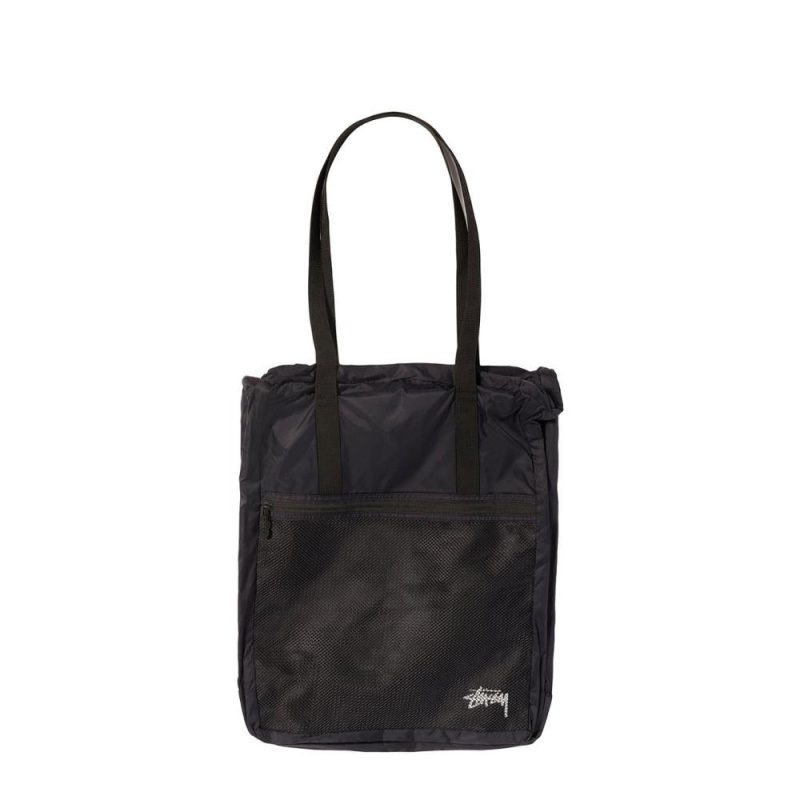 stussy light weight travel tote bag schwarz 432954