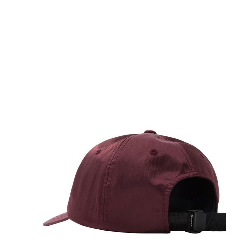 stussy lined nylon low pro cap bordeaux 849100