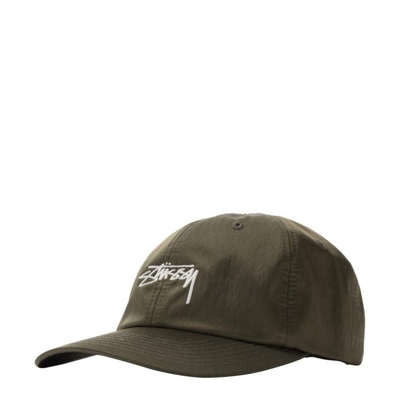 stussy lined nylon low pro cap olive 293790