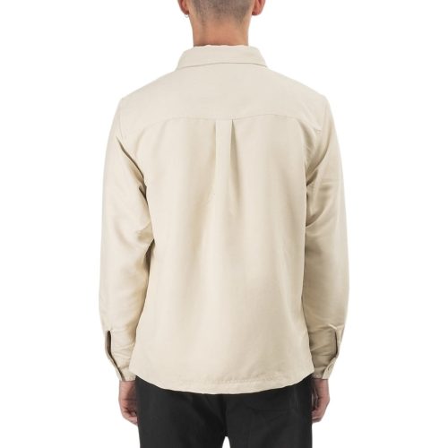 stussy micro suede work shirt beige 140325