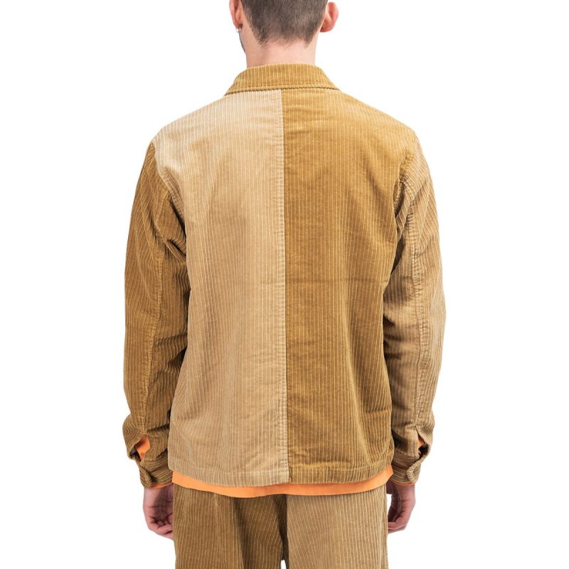 stussy mix up cord jacket braun beige 375273