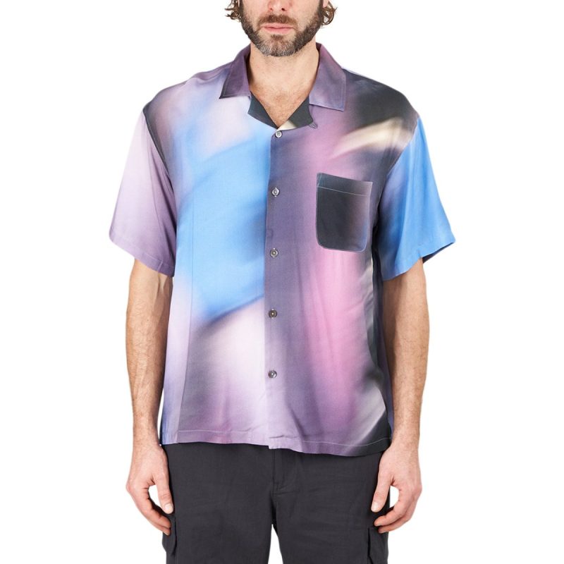 stussy motion pattern shirt blau 458283