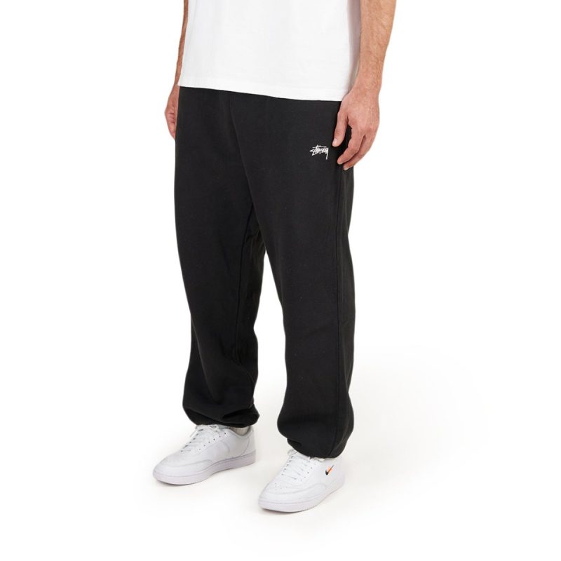 stussy overdyed stock logo pant schwarz 117741