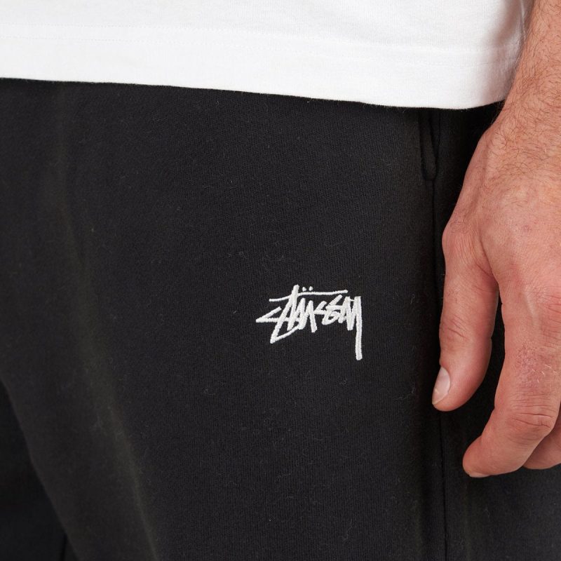 stussy overdyed stock logo pant schwarz 721999