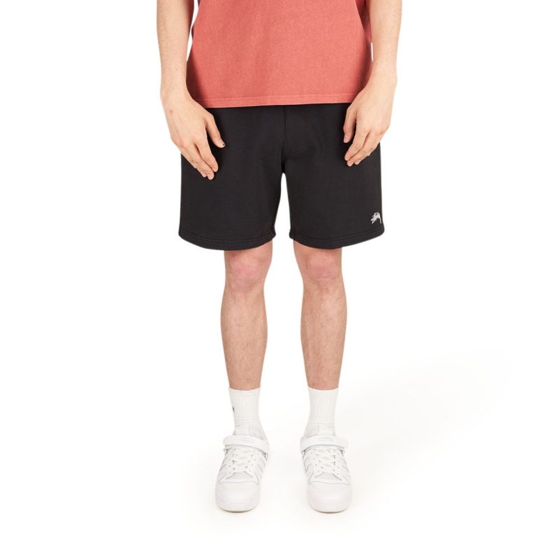 stussy overdyed stock logo short schwarz 617898