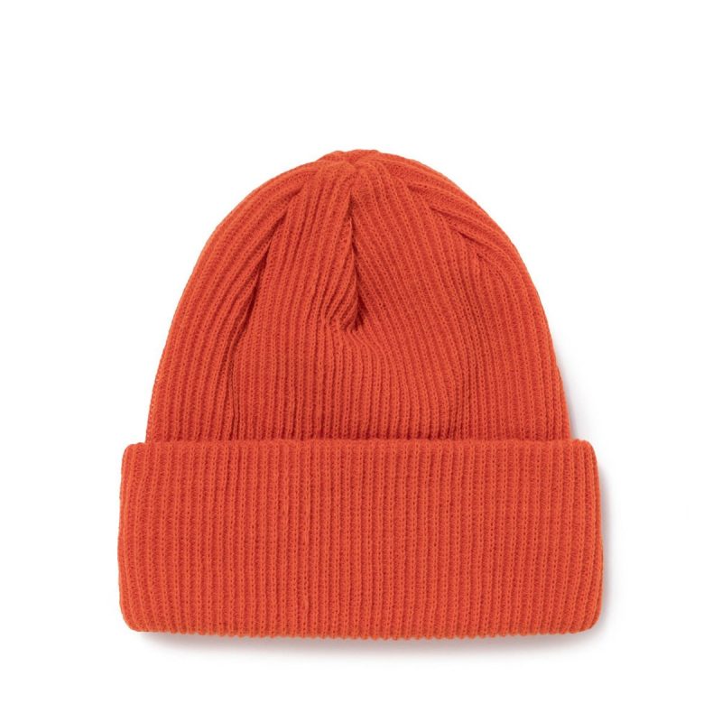 stussy patch cuff beanie orange 725668