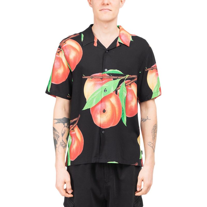 stussy peach pattern shirt schwarz 461141