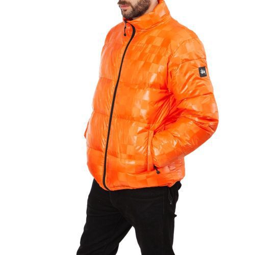 stussy puffer jacket orange 354314