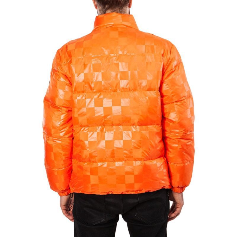 stussy puffer jacket orange 724611