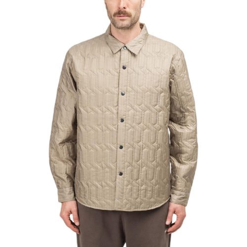 stussy quilted insulated shirt beige 303017