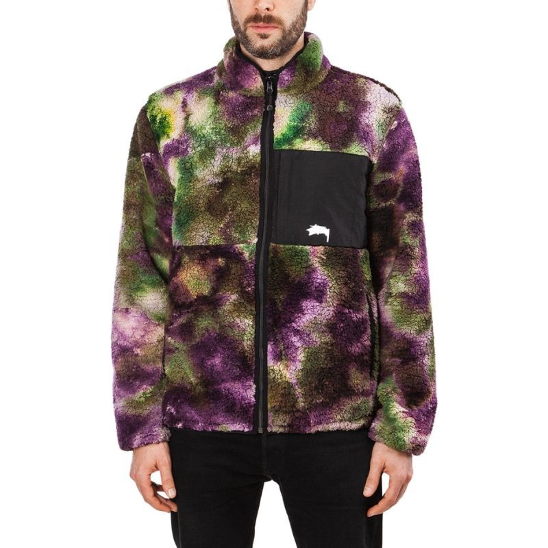 stussy reversible micro fleece jacket multi 700276