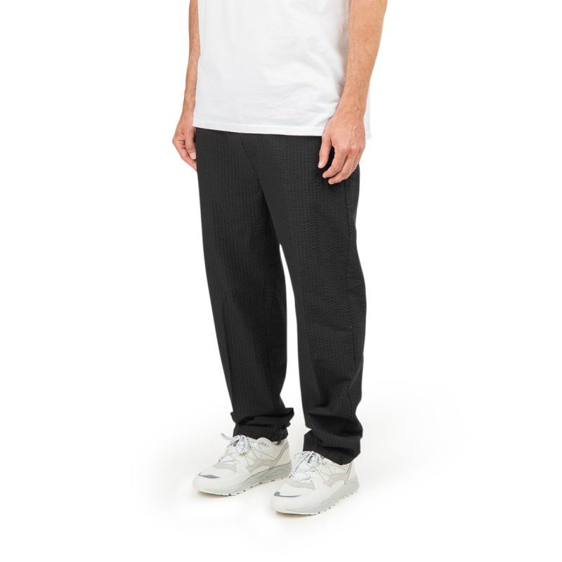 stussy seersucker bryan pant schwarz 408693