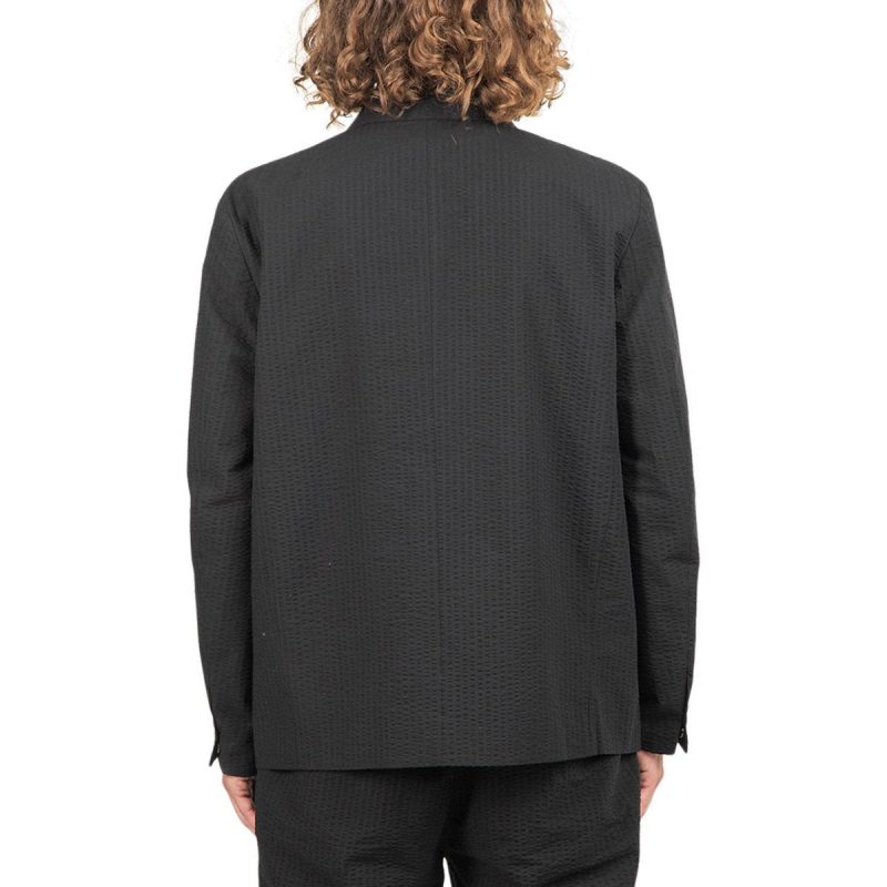 stussy seersucker sport coat schwarz 344354