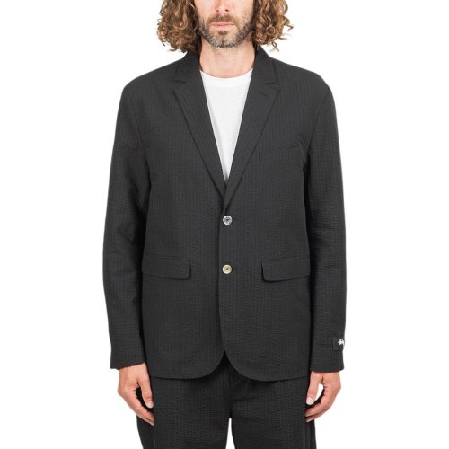 stussy seersucker sport coat schwarz 590662