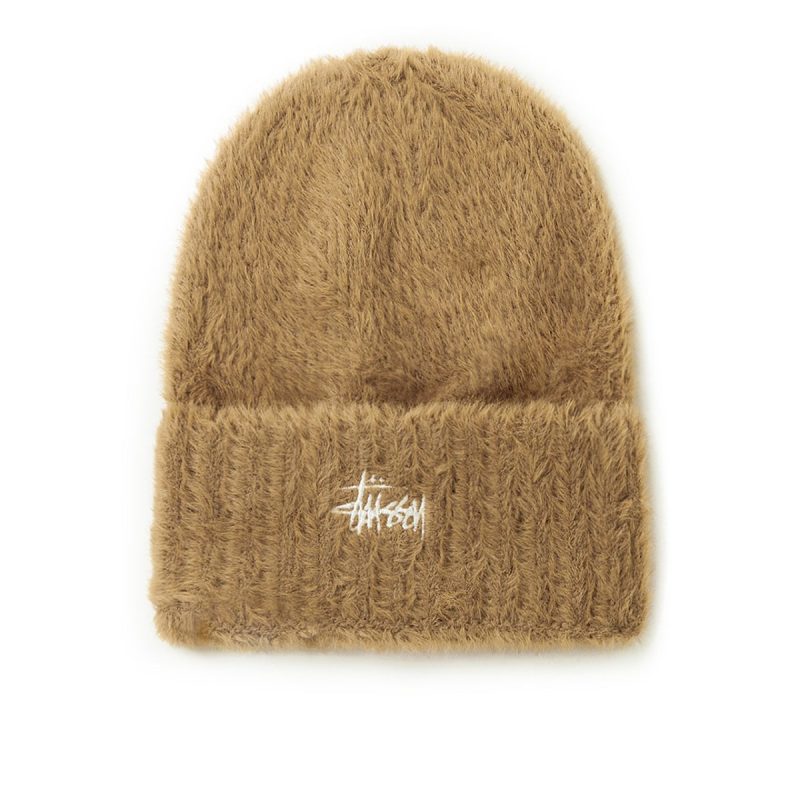 stussy shaggy cuff beanie braun 834585