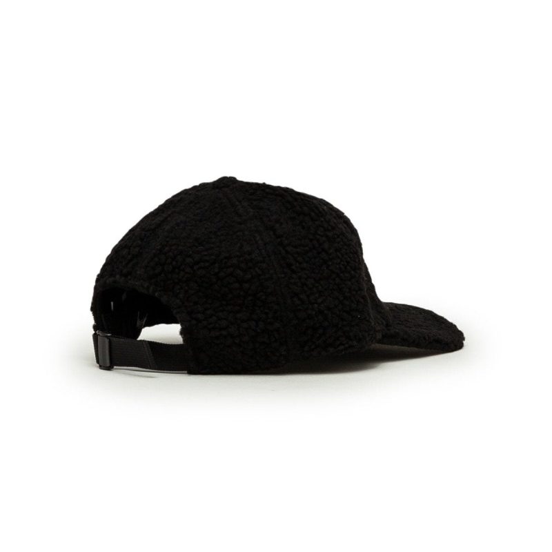 stussy sherpa fleece low pro cap schwarz 192319