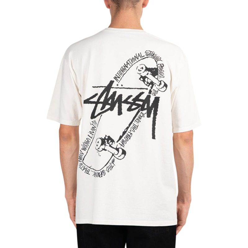 stussy skate posse pigment dyed tee natural 751176