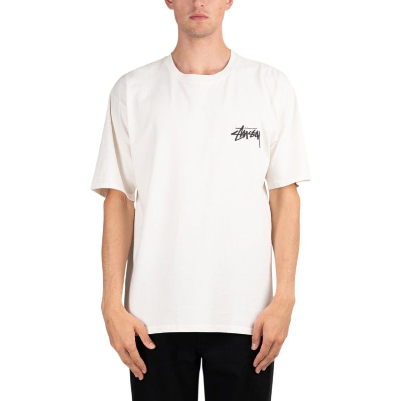 stussy skate posse pigment dyed tee natural 816585