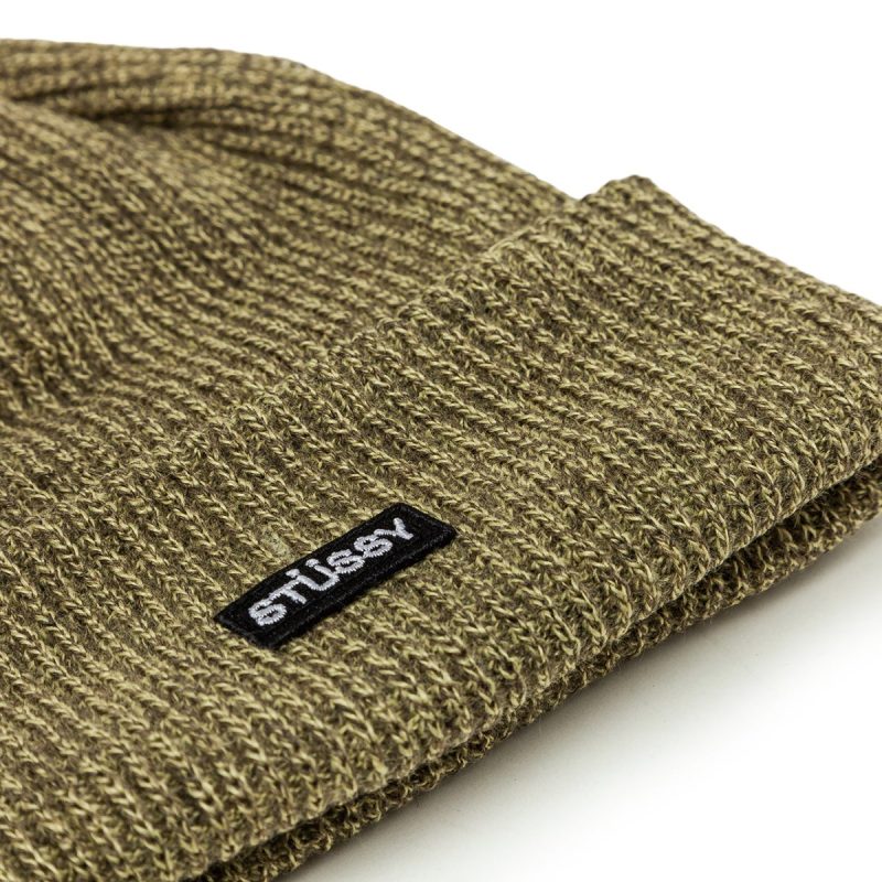 stussy small patch watchcap beanie olive 285866