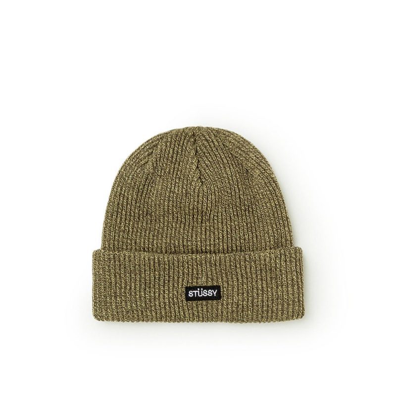 stussy small patch watchcap beanie olive 723371