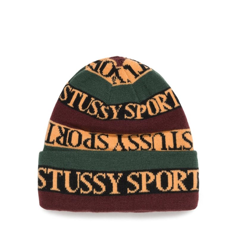 stussy sport cuff beanie multi 413837