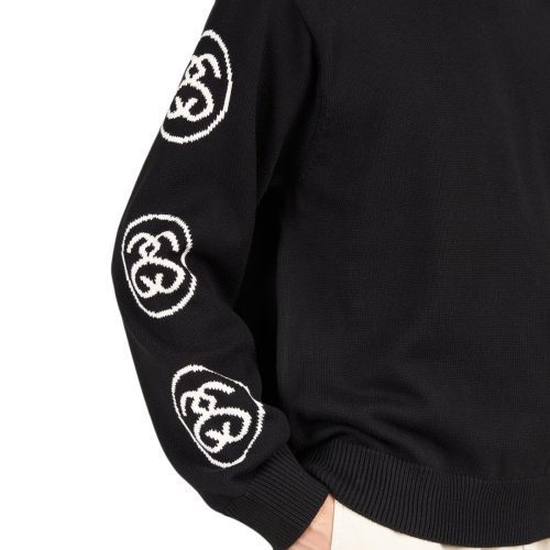 stussy ss link sweater schwarz 126193