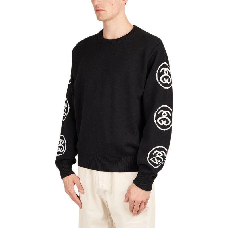 stussy ss link sweater schwarz 631508