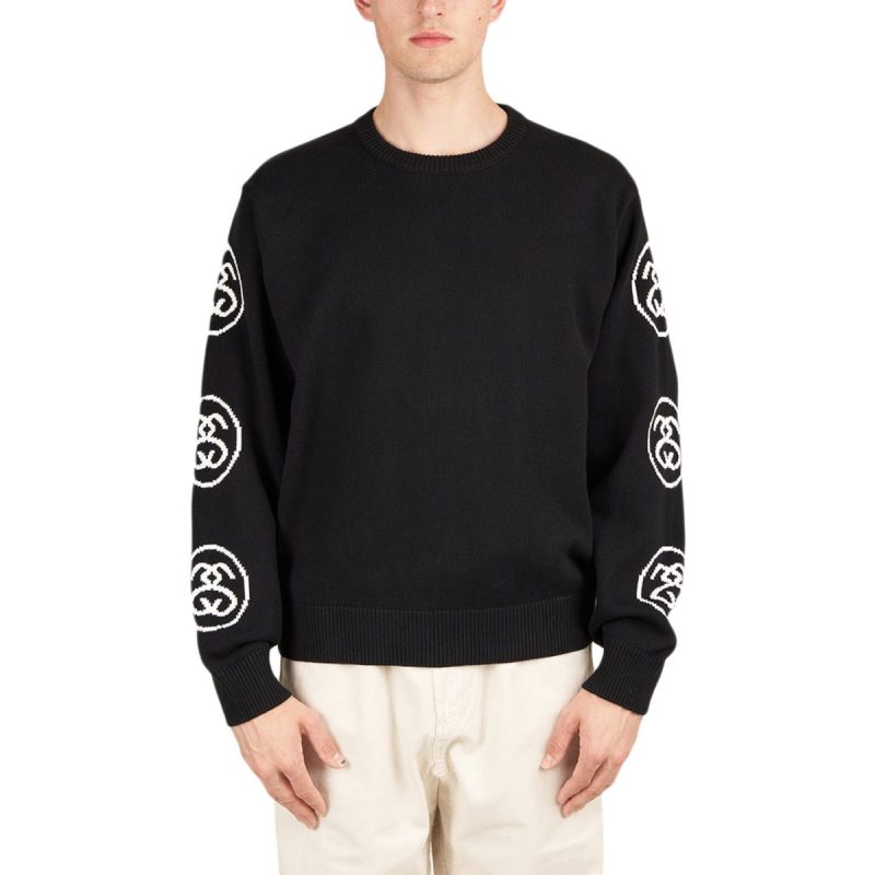 stussy ss link sweater schwarz 813489