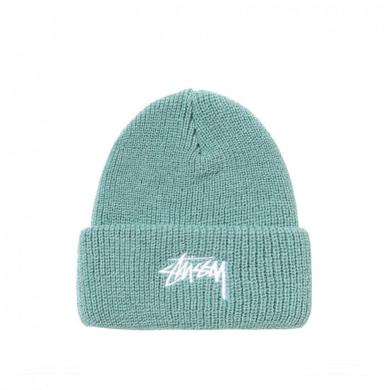 stussy stock cuff beanie turkis 675566