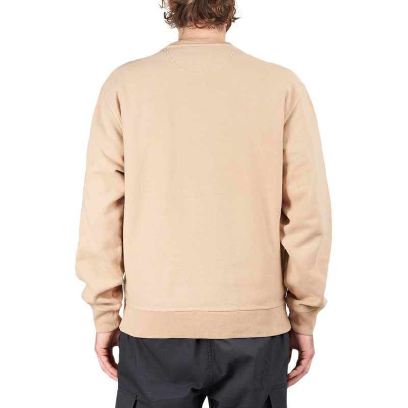 stussy stock logo crew beige 864823