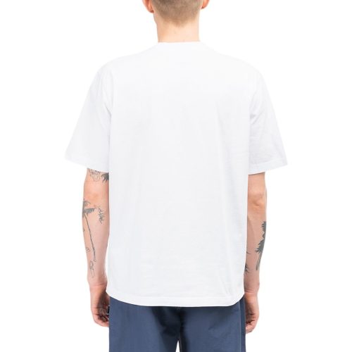 stussy stock logo crew t shirt weiss 725082