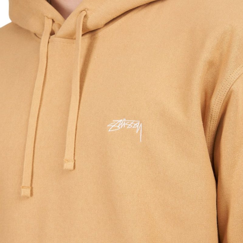 stussy stock logo hood braun 223105