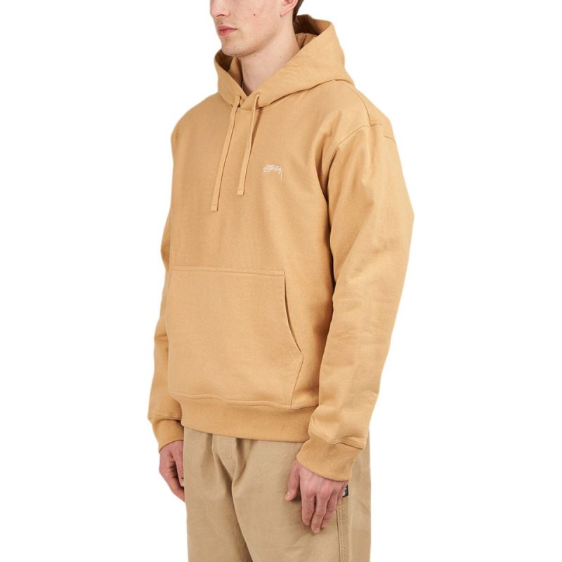 stussy stock logo hood braun 230522