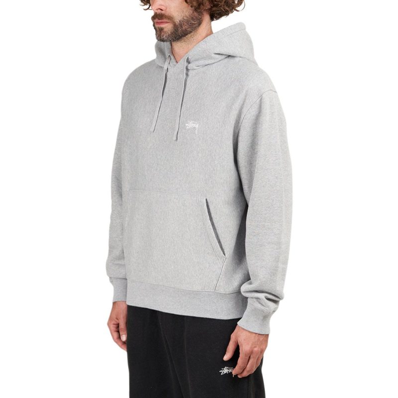 stussy stock logo hood grau 172050