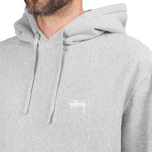 stussy stock logo hood grau 361347