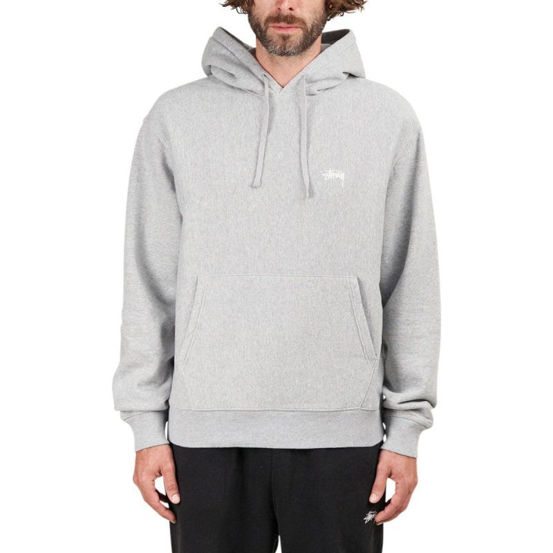 stussy stock logo hood grau 639647