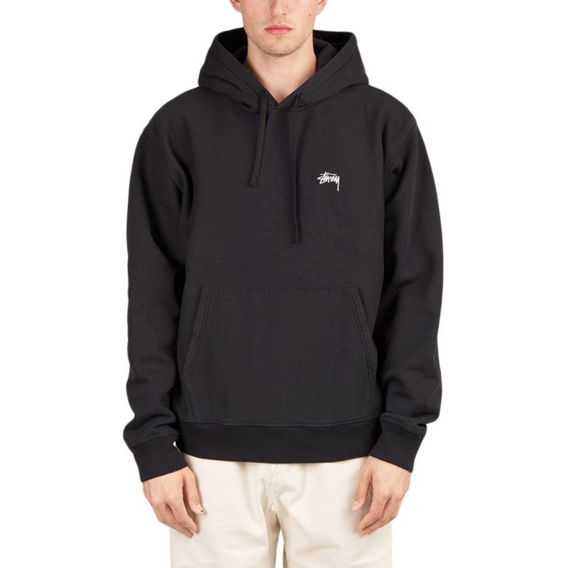 stussy stock logo hoodie schwarz 317224